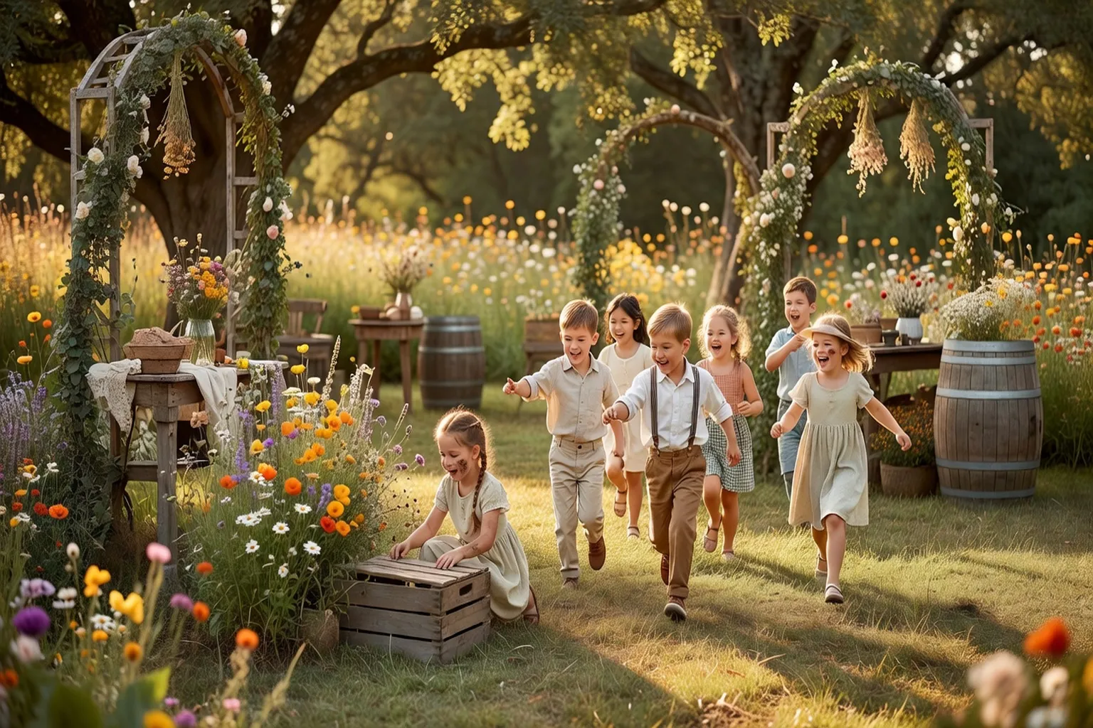 Activités enfants pour un mariage champêtre en plein air
